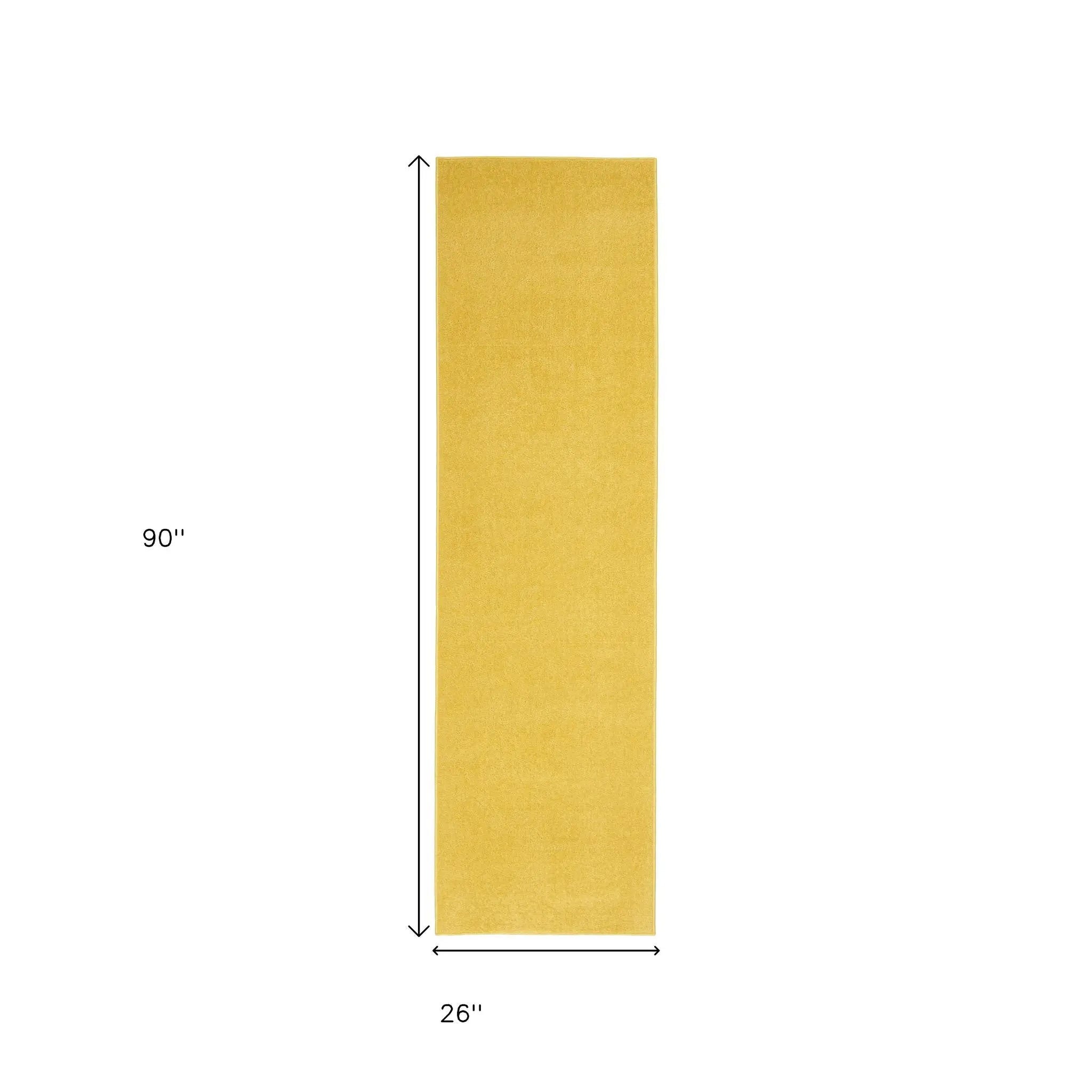 8' Yellow Indoor Outdoor Runner Rug Homeroots Outdoor
