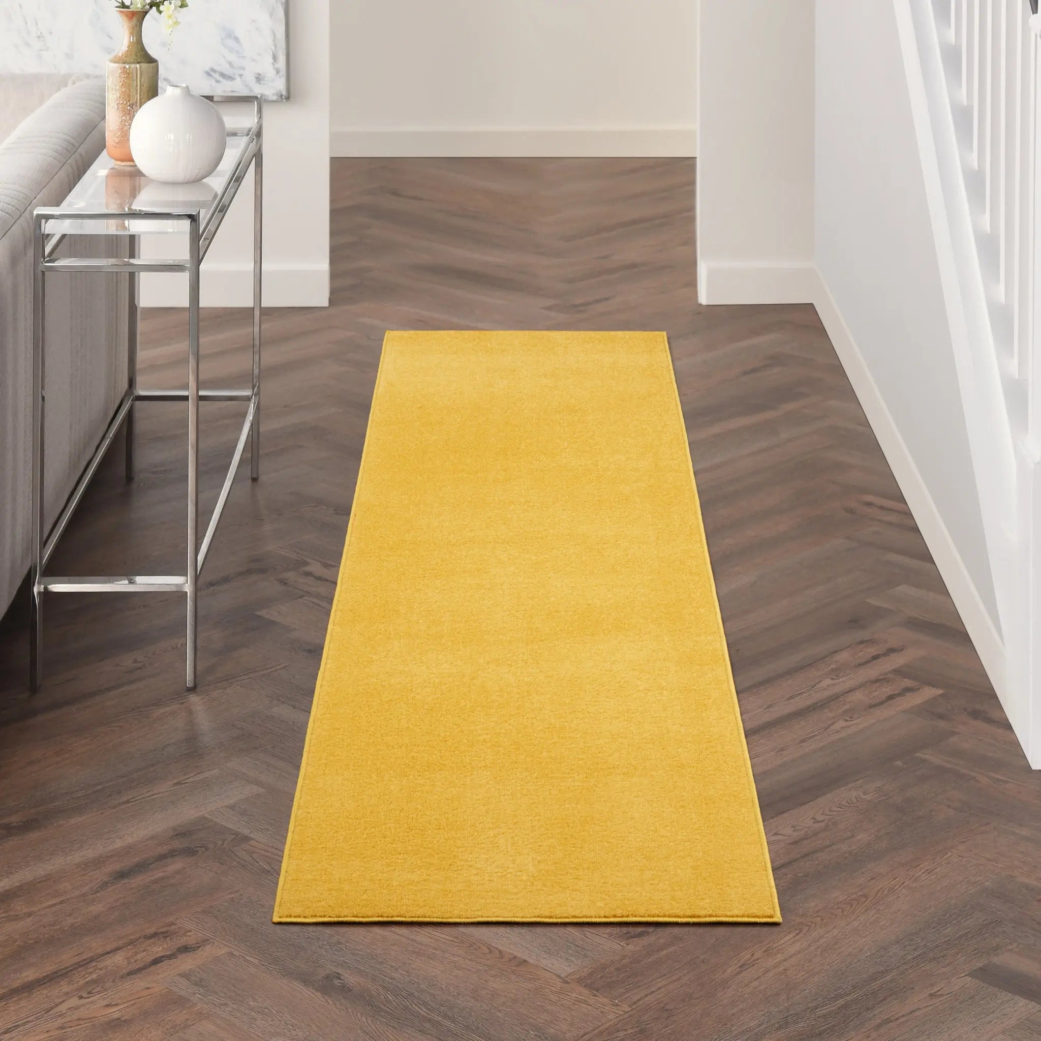 8' Yellow Indoor Outdoor Runner Rug Homeroots Outdoor