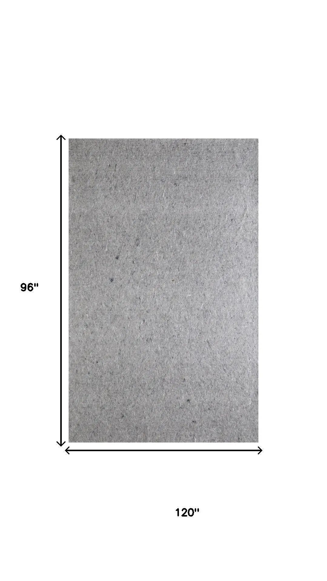 8' x 10' Gray Non Slip Rug Pad Homeroots Home Decor