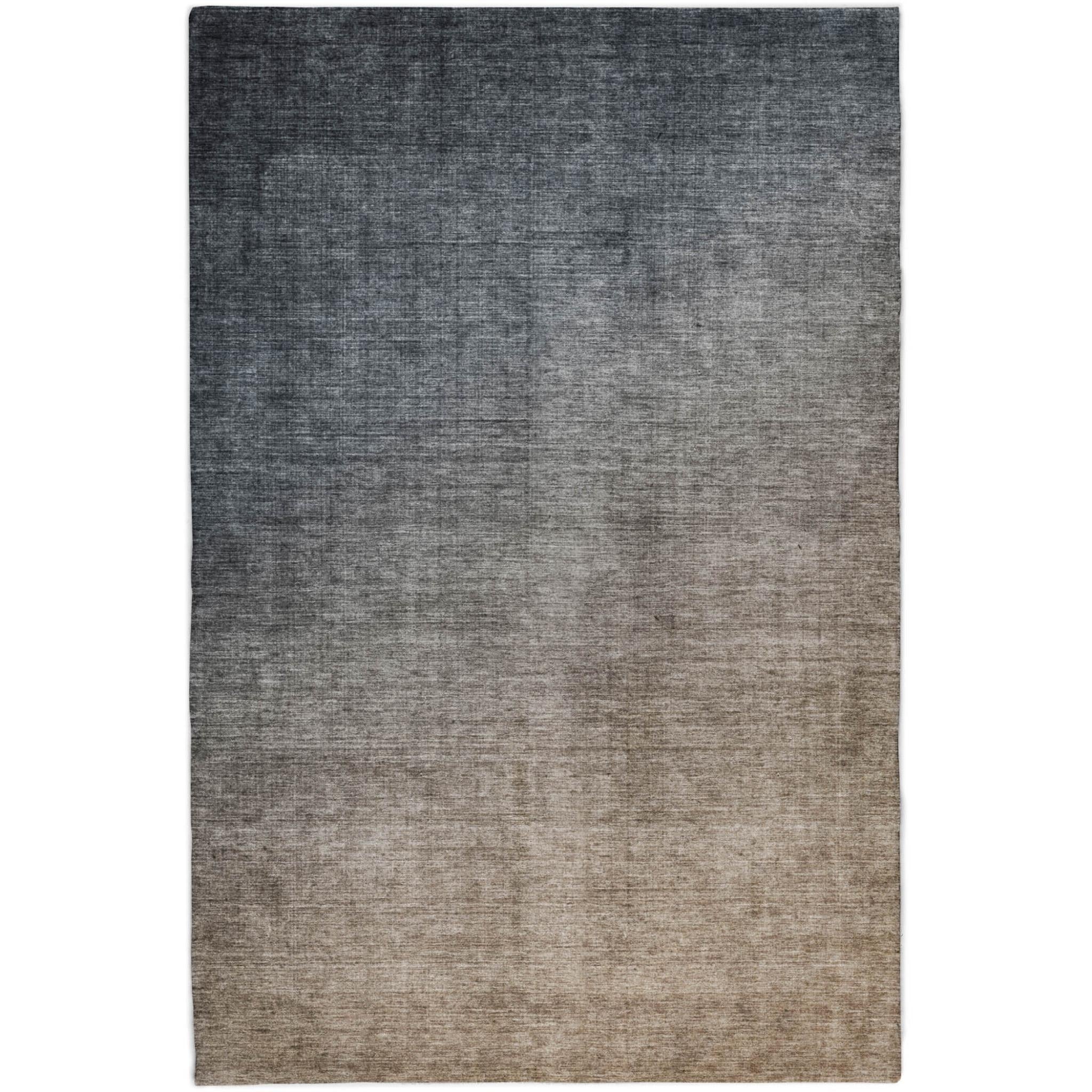 3' X 5' Gray And Charcoal Ombre Shag Washable Area Rug With UV Protection - Home & Garden