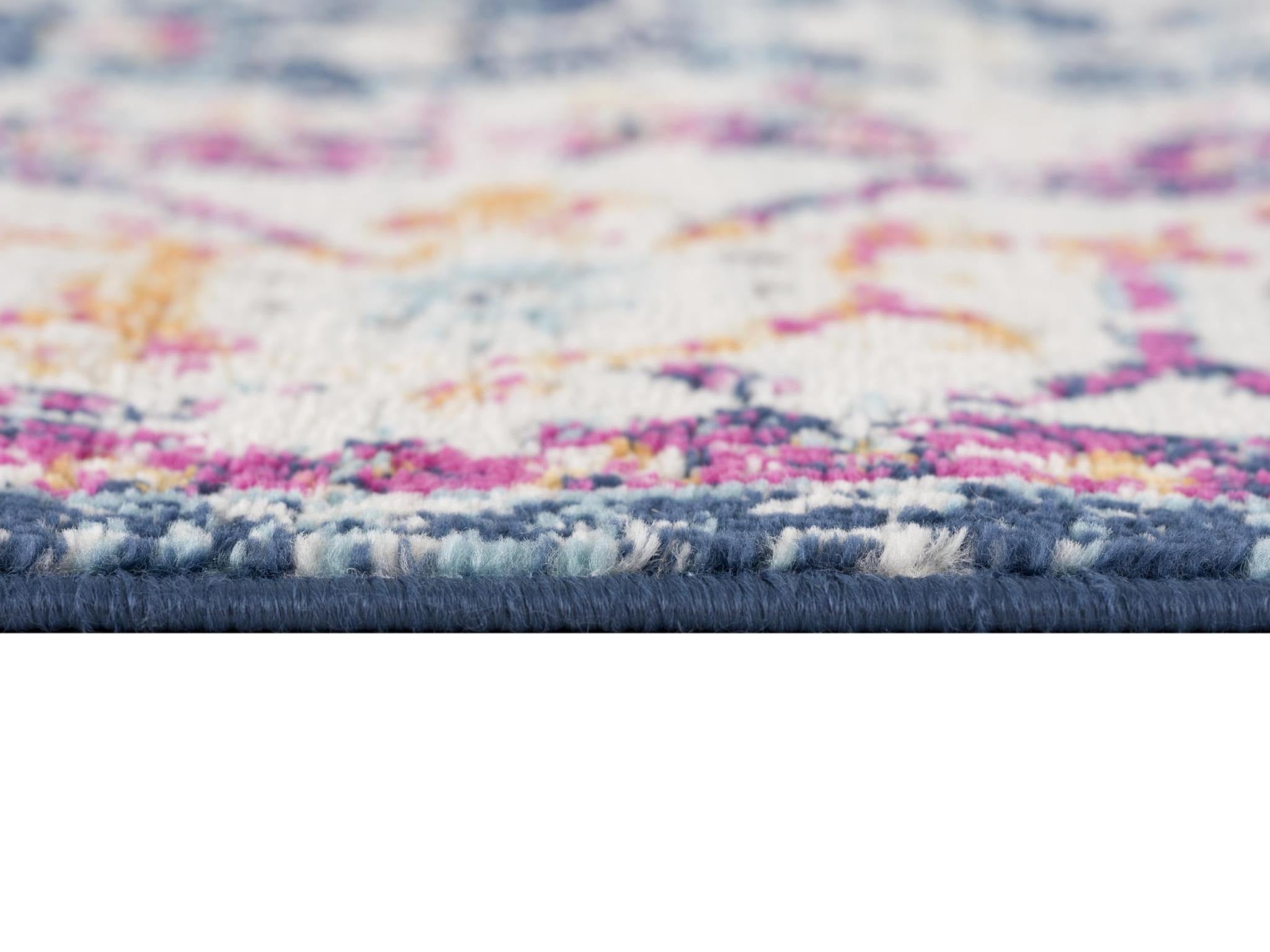 2' X 3' Blue And Beige Abstract Area Rug - Home & Garden