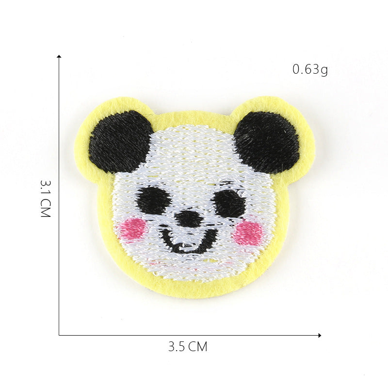 Embroidered patch cartoon animal bear flower DIY children's clothing accessories sewing ironing patch stickers jewelry patch 11