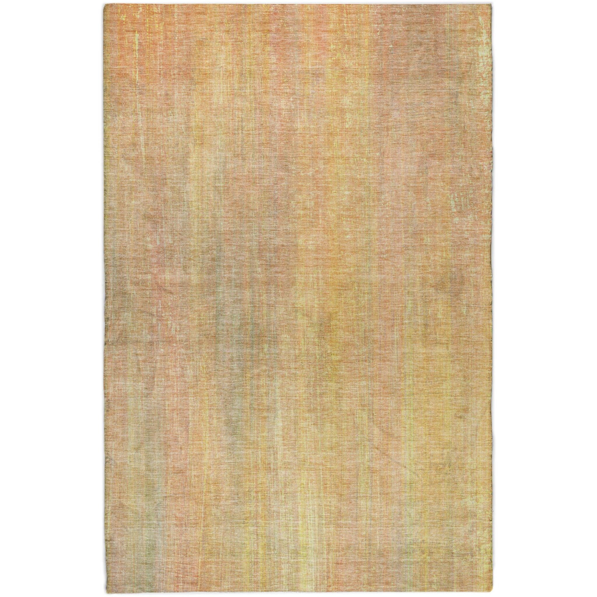 10' X 14' Blush And Gold Striped Shag Washable Area Rug With UV Protection - Home & Garden