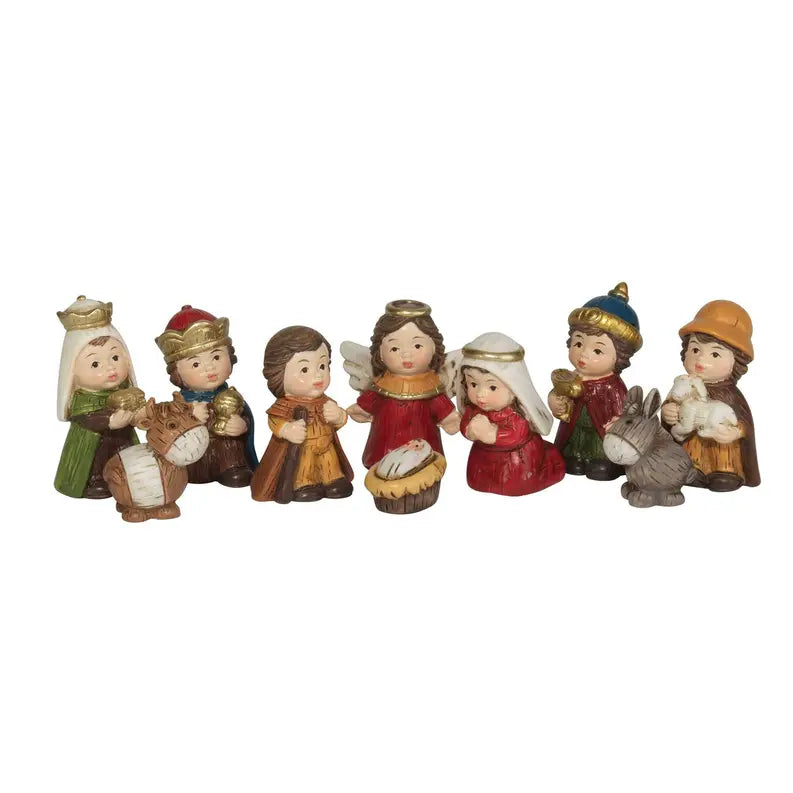 9 Piece Nativity Resin 1.75"H Dicksons Inc
