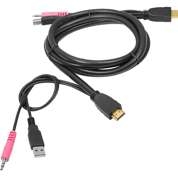 SIIG USB HDMI KVM Cable with Audio & Mic - 1 Pack - GreatEagleInc