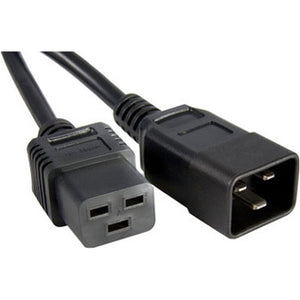 Unirise Usa, Llc 5ft Black C19-c20 Pdu Power Cord, Sjt, 20amp, 250v