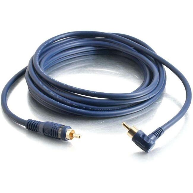 C2G 12ft Velocity Right Angled Subwoofer Cable Default Title