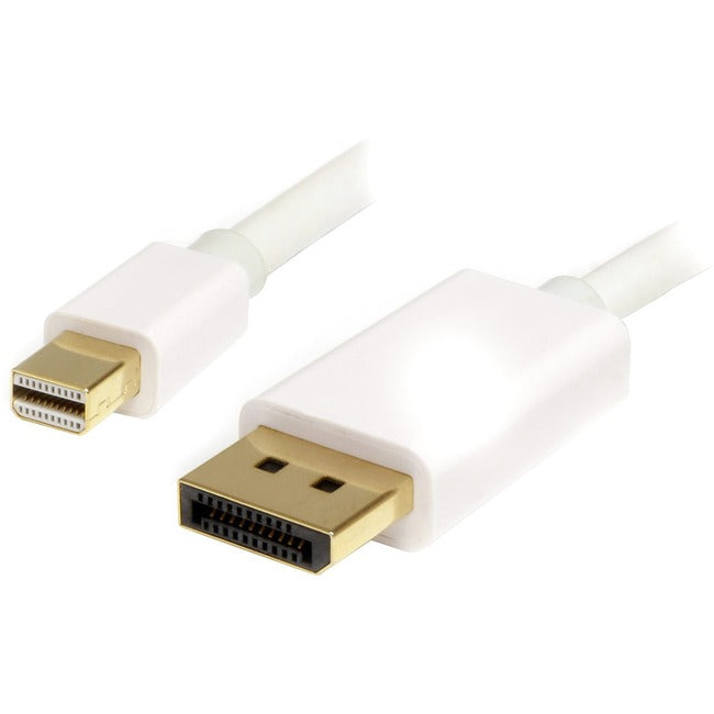 StarTech.com 2m (6 ft) White Mini DisplayPort to DisplayPort 1.2 Adapter Cable M/M - DisplayPort 4k - Computers & Electronics