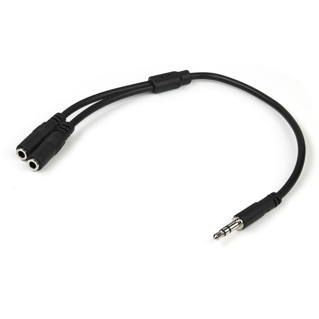 StarTech.com Slim Stereo Splitter Cable - 3.5mm Male to 2x 3.5mm Female - Computers & Electronics