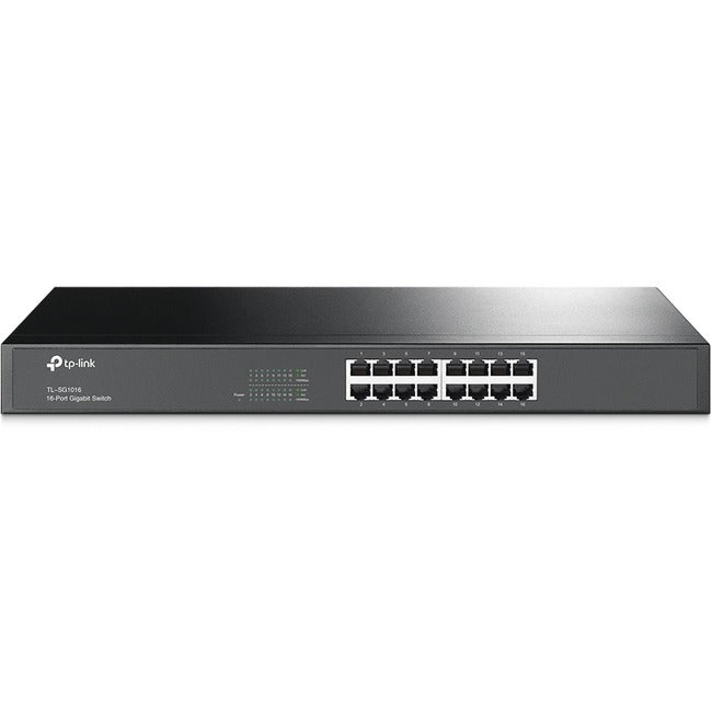 TP-LINK TL-SG1016 10/100/1000Mbps 16-Port Gigabit 19-inch Rackmountable Switch, 32Gbps Capacity - GreatEagleInc
