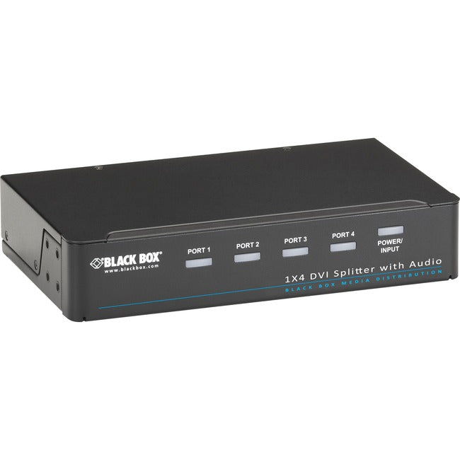Black Box DVI-D Splitter with Audio and HDCP, 1 x 4 - Computers & Electronics