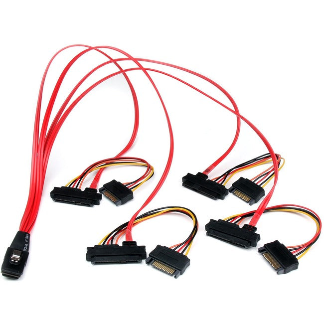 StarTech.com 50cm Internal Serial Attached SCSI Mini SAS Cable - SFF8087 to 4x SFF8482 - Computers & Electronics