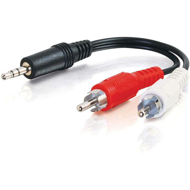 C2G 12ft Value Series One 3.5mm Stereo Male To Two RCA Stereo Male Y-Cable Default Title