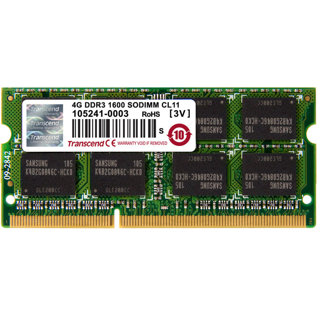Transcend 4GB DDR3 1600 SO-DIMM CL11 2Rx8