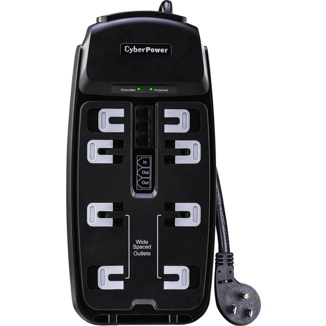 CyberPower CSP806T Professional 8-Outlets Surge Suppressor 6FT Cord and TE - Plain Brown Boxes