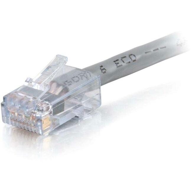 C2G-15ft Cat6 Non-Booted Network Patch Cable (Plenum-Rated) - Gray - Computers & Electronics