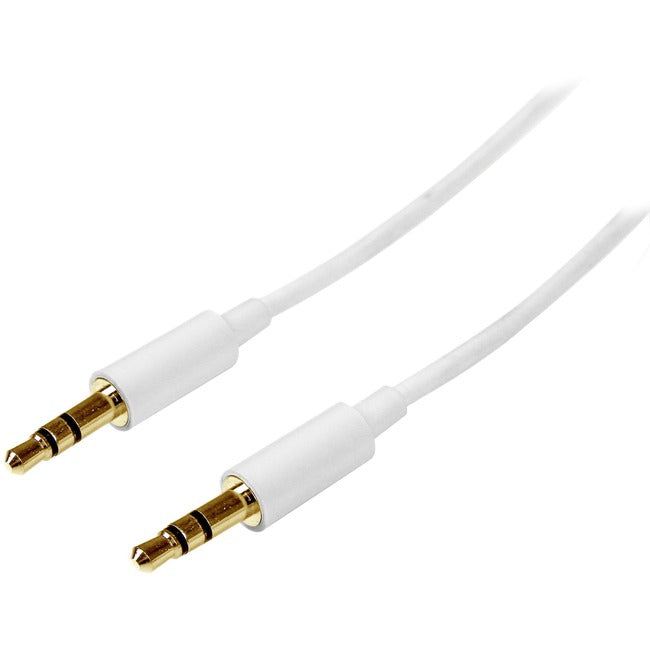 StarTech.com 2m White Slim 3.5mm Stereo Audio Cable - Male to Male - Computers & Electronics