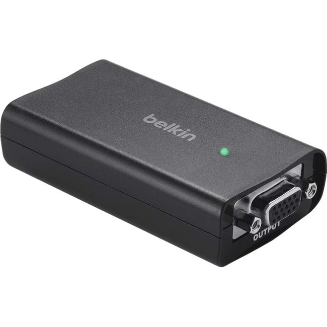 Belkin HDMI to VGA + 3.5mm Audio Adapter Video Converter - Black - 1 x HDMI (Type A) Digital Audio/Video - 1 x HD-15 Female…