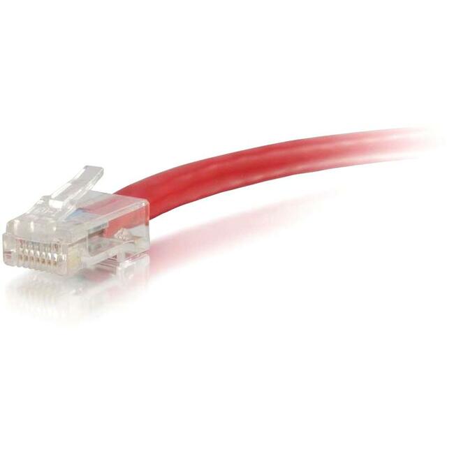 C2G-25ft Cat6 Non-Booted Unshielded (UTP) Network Patch Cable - Red
