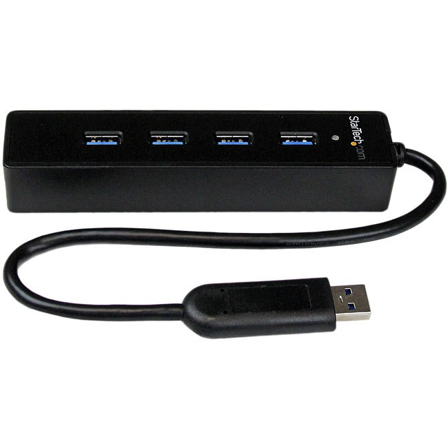 StarTech.com 4 Port Portable SuperSpeed USB 3.0 Hub with Built-in Cable - Computers & Electronics