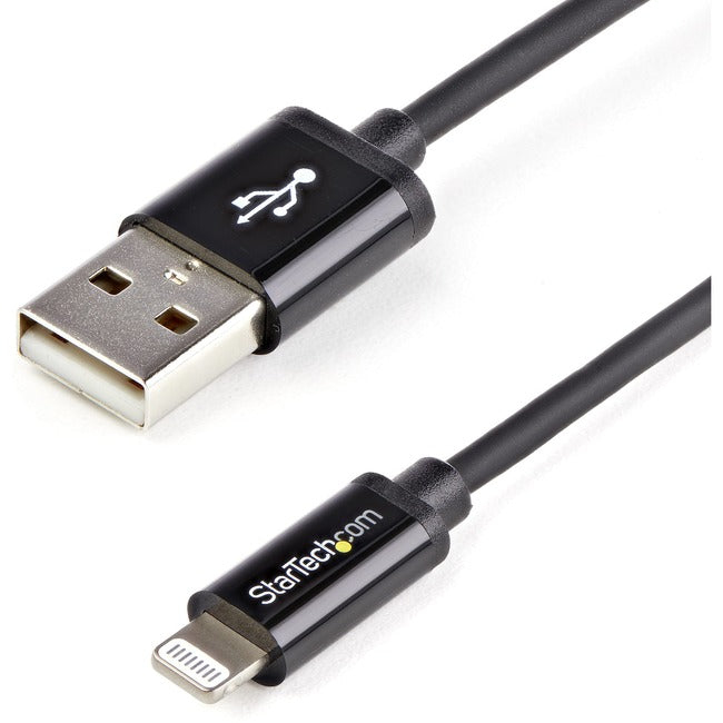 StarTech.com 2m (6ft) Long Black Apple® 8-pin Lightning Connector to USB Cable for iPhone / iPod / iPad - Computers &…