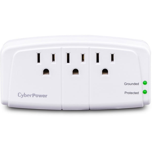 CyberPower CSB300W Essential 3-Outlets Surge Suppressor Wall Tap Plug - Plain Brown Boxes - GreatEagleInc