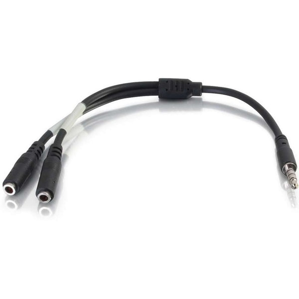 C2G 6in 4-pin 3.5mm Microphone and Headphone Breakout Adapter Y-Cable - Computers & Electronics