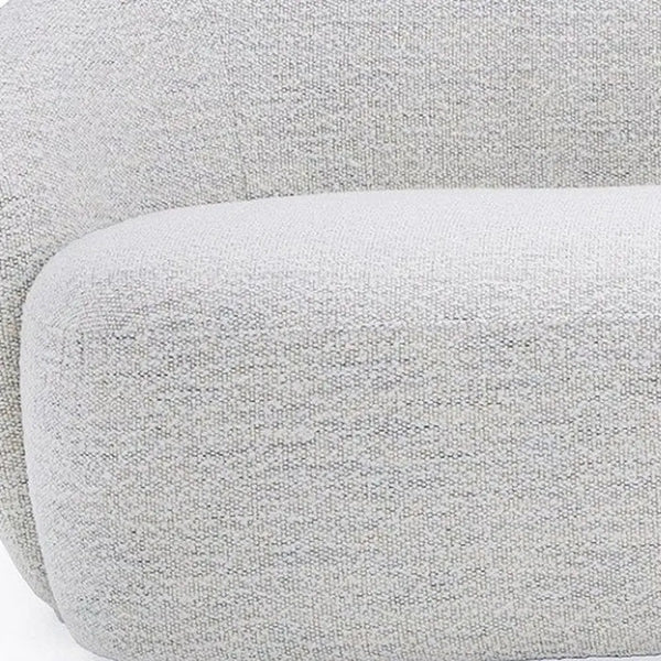 90" Off White Fabric Sofa With Black Legs Homeroots Living Room