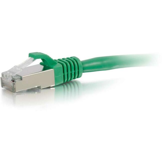 C2G-30ft Cat6 Snagless Shielded (STP) Network Patch Cable - Green - GreatEagleInc