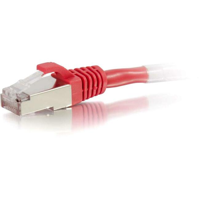 C2G-9ft Cat6 Snagless Shielded (STP) Network Patch Cable - Red - GreatEagleInc