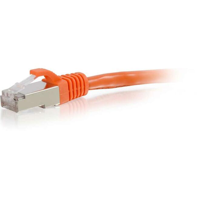 C2G-14ft Cat6 Snagless Shielded (STP) Network Patch Cable - Orange Default Title
