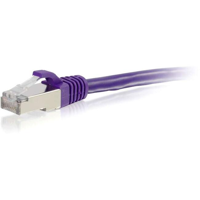 C2G-8ft Cat6 Snagless Shielded (STP) Network Patch Cable - Purple Default Title