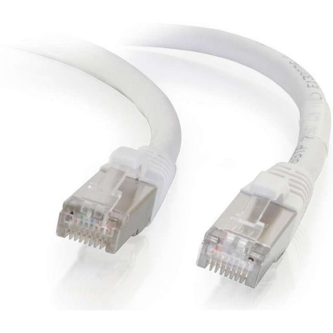 C2G-14ft Cat6 Snagless Shielded (STP) Network Patch Cable - White Default Title