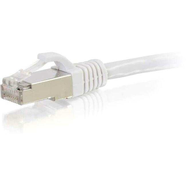 C2G-25ft Cat6 Snagless Shielded (STP) Network Patch Cable - White Default Title