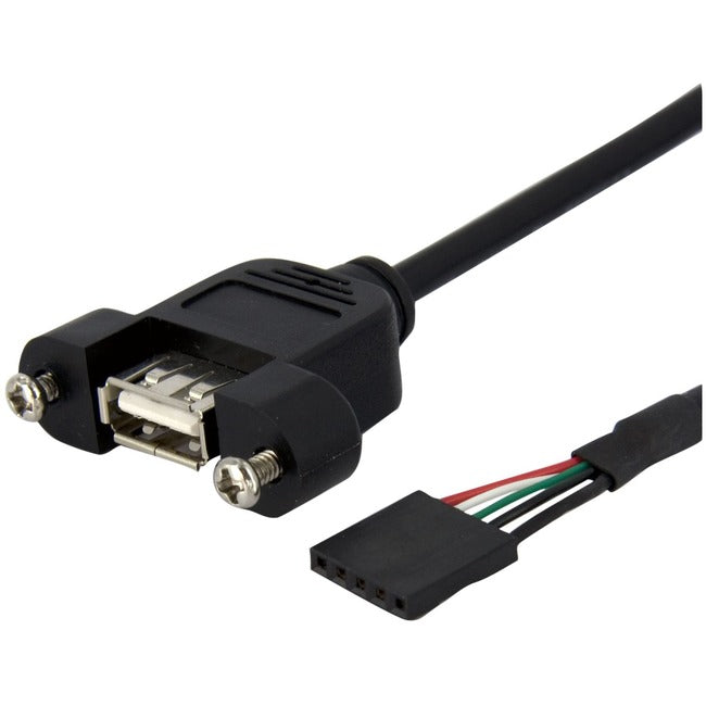 StarTech.com 3 ft Panel Mount USB Cable - USB A to Motherboard Header Cable F/F - Computers & Electronics