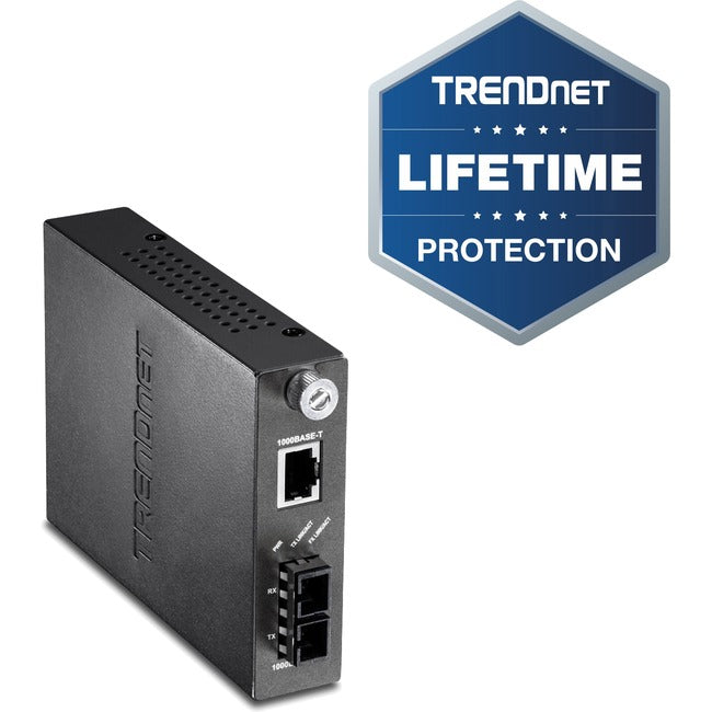 TRENDnet Intelligent 1000Base-T to 1000Base-SX Multi-Mode Fiber Converter