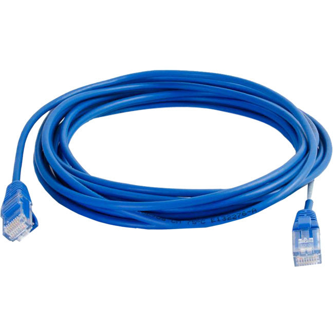 C2G 6in Cat5e Snagless Unshielded (UTP) Slim Network Patch Cable - Blue Default Title