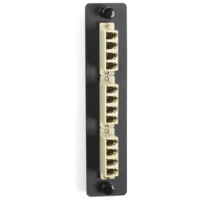 Black Box Standard Adapter Panel - Bronze Sleeve, (6) LC Duplex Pairs, Beige - Computers & Electronics