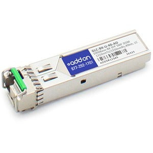 AddOn Cisco GLC-BX-U-40 Compatible TAA Compliant 1000Base-BX SFP Transceiver (SMF, 1310nmTx/1550nmRx, 40km, LC, DOM)