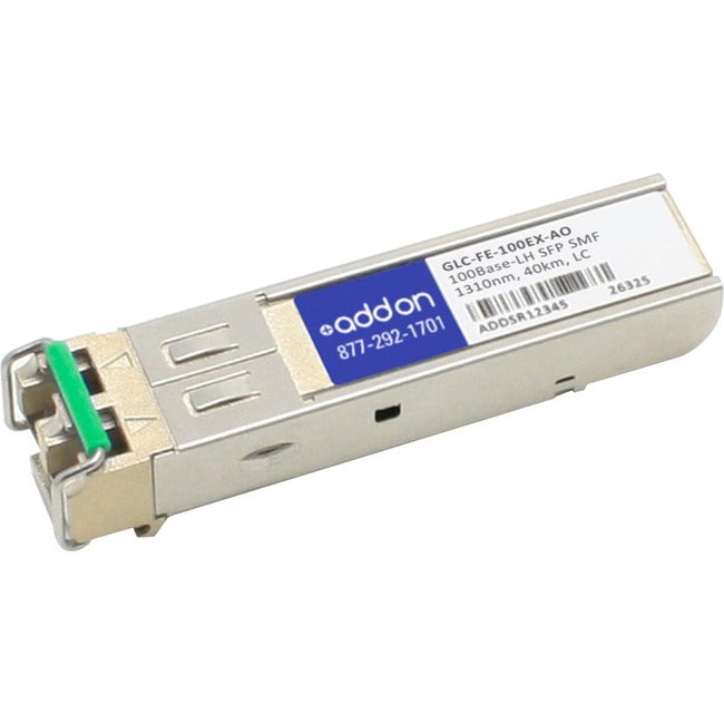 AddOn Cisco GLC-FE-100EX Compatible TAA Compliant 100Base-LH SFP Transceiver (SMF, 1310nm, 40km, LC)