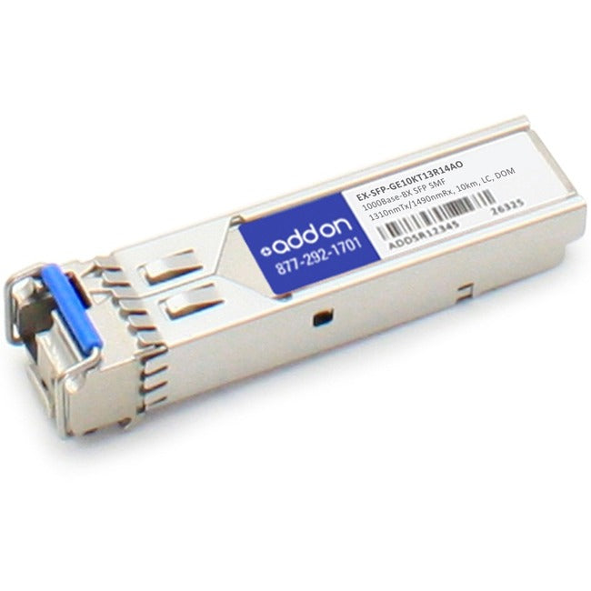 AddOn Juniper Networks EX-SFP-GE10KT13R14 Compatible TAA Compliant 1000Base-BX SFP Transceiver (SMF, 1310nmTx/1490nmRx, 10km, LC, DOM) Default Title