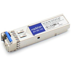 AddOn Zhone SFP-GE-BX-1310-SLC Compatible TAA Compliant 1000Base-BX SFP Transceiver (SMF, 1310nmTx/1490nmRx, 10km, LC, DOM)