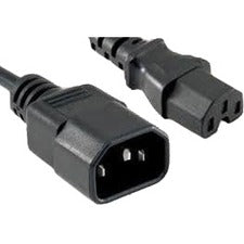 Unirise Power Cord C14-C15, 14AWG, 15amp, 250V, SJT Jacket, Black, 3ft