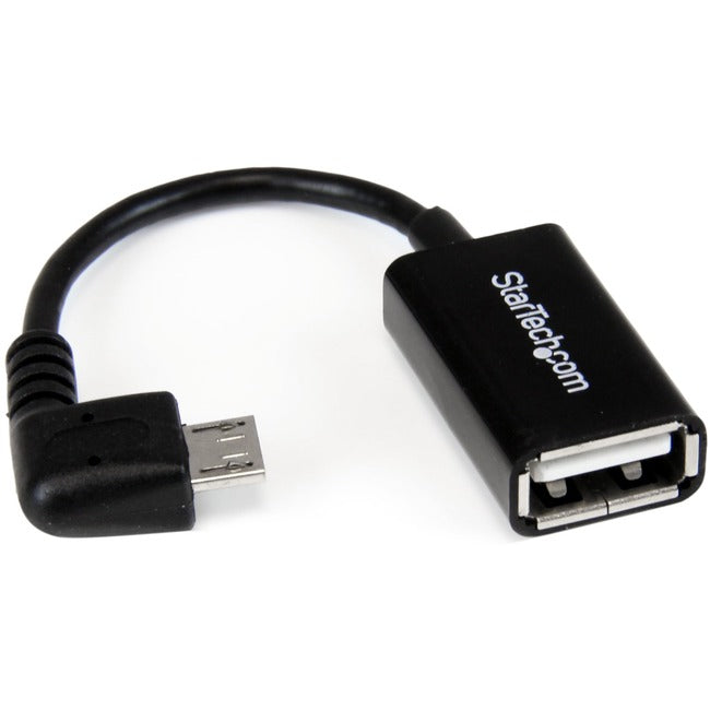 StarTech.com 5in Right Angle Micro USB to USB OTG Host Adapter M/F - Computers & Electronics