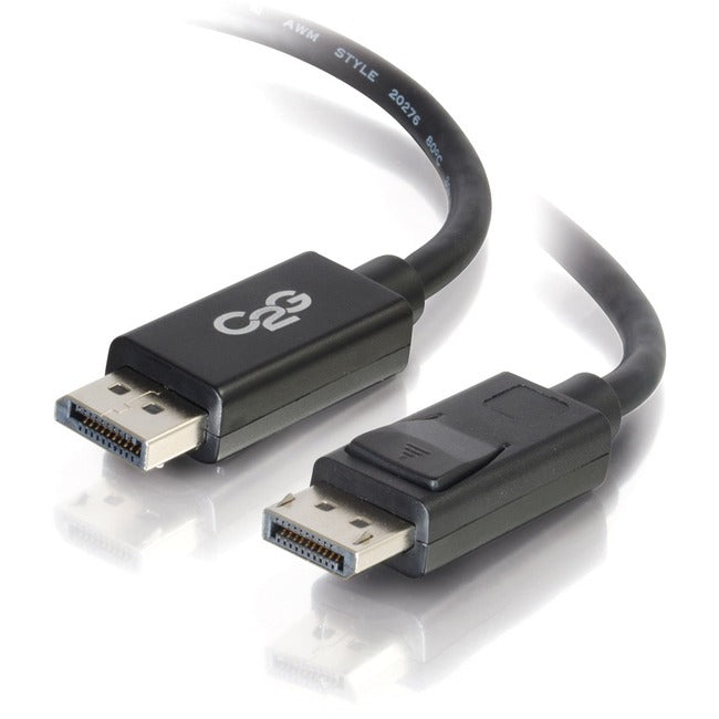 C2G DisplayPort Cable with Latches - 4K - 8K - UHD - Black - Computers & Electronics