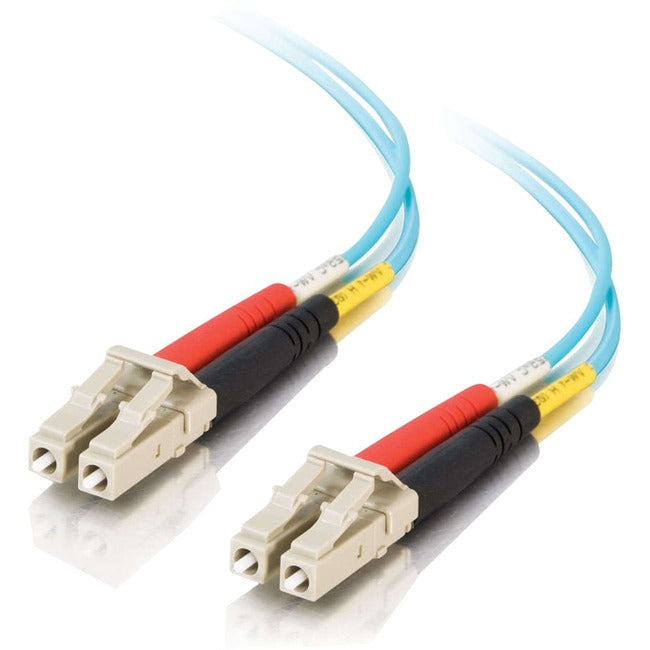 C2G 15m LC-LC 10Gb 50/125 Duplex Multimode OM3 Fiber Cable - Aqua - 49ft