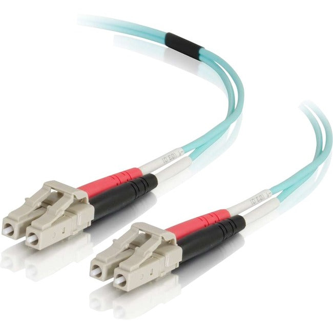C2G 30m LC-LC 50/125 Duplex Multimode OM4 Fiber Cable - Aqua - 100ft - GreatEagleInc