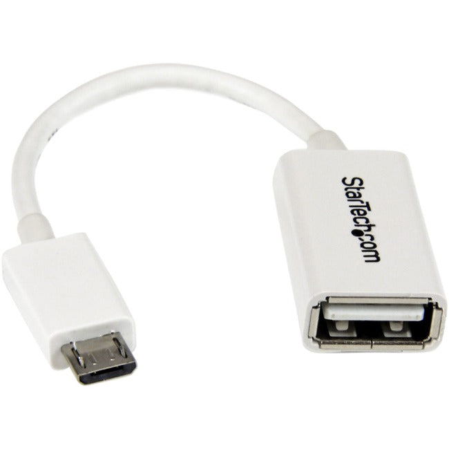 StarTech.com 5in White Micro USB to USB OTG Host Adapter M/F Default Title