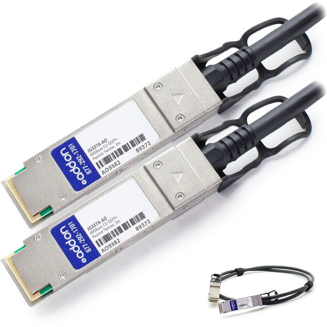 AddOn HP JG327A Compatible TAA Compliant 40GBase-CU QSFP+ to QSFP+ Direct Attach Cable (Passive Twinax, 3m) - GreatEagleInc