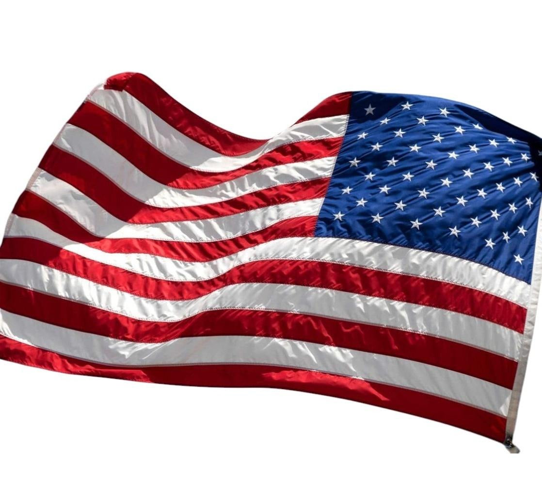 3' x 5' Red White And Blue Embroidered Nylon American Flag - Outdoor